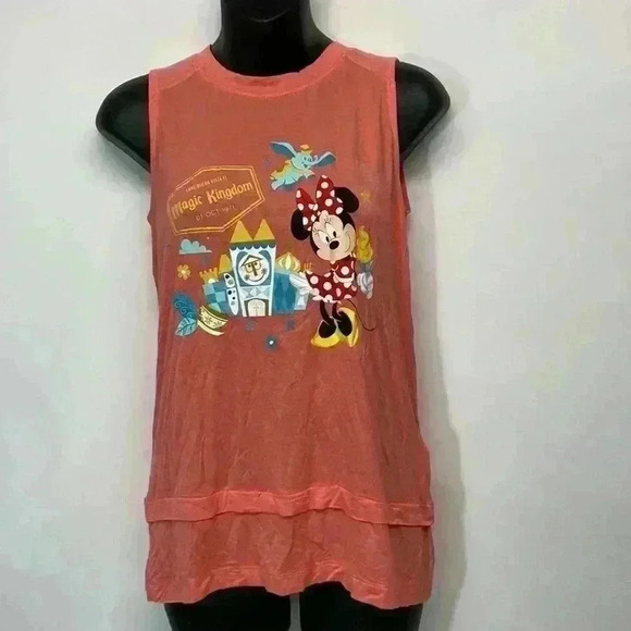 Disney Tops - Super cute Disney, park orange tank top, 1971 graphics